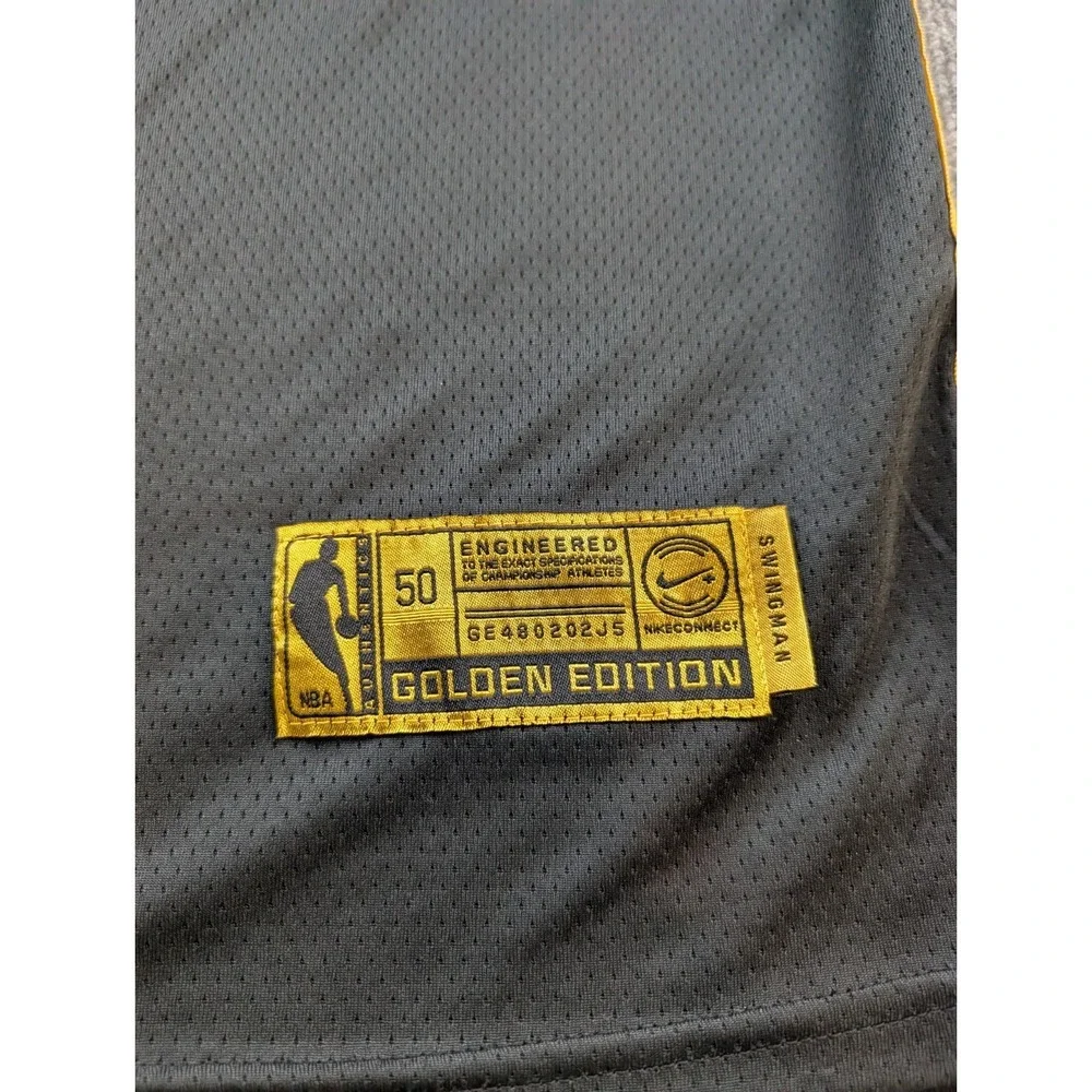Nike Golden State Warriors Wiseman Jersey 33 Black Gold Swingman Men's 50 NWT